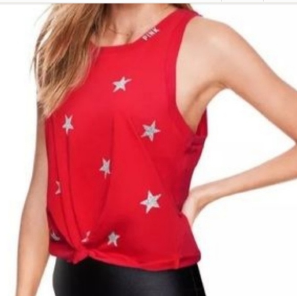 PINK Victoria's Secret Tops - Pink Victoria secret star Tank medium